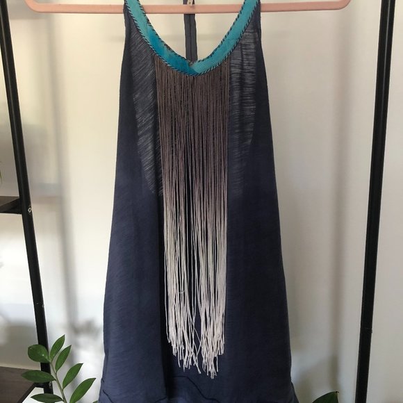 Free People Tie Dyed Fringe Top - Picture 5 of 7